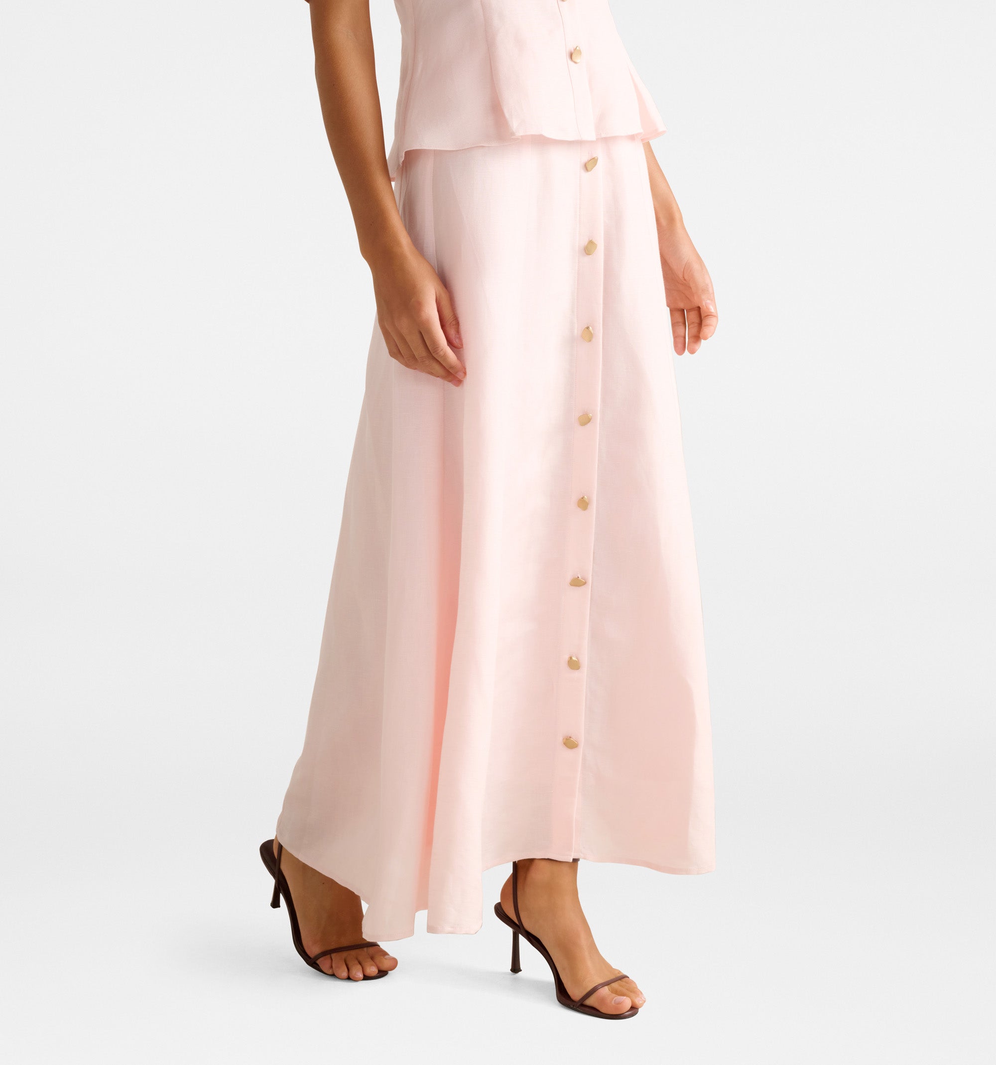Foster Button Maxi Skirt