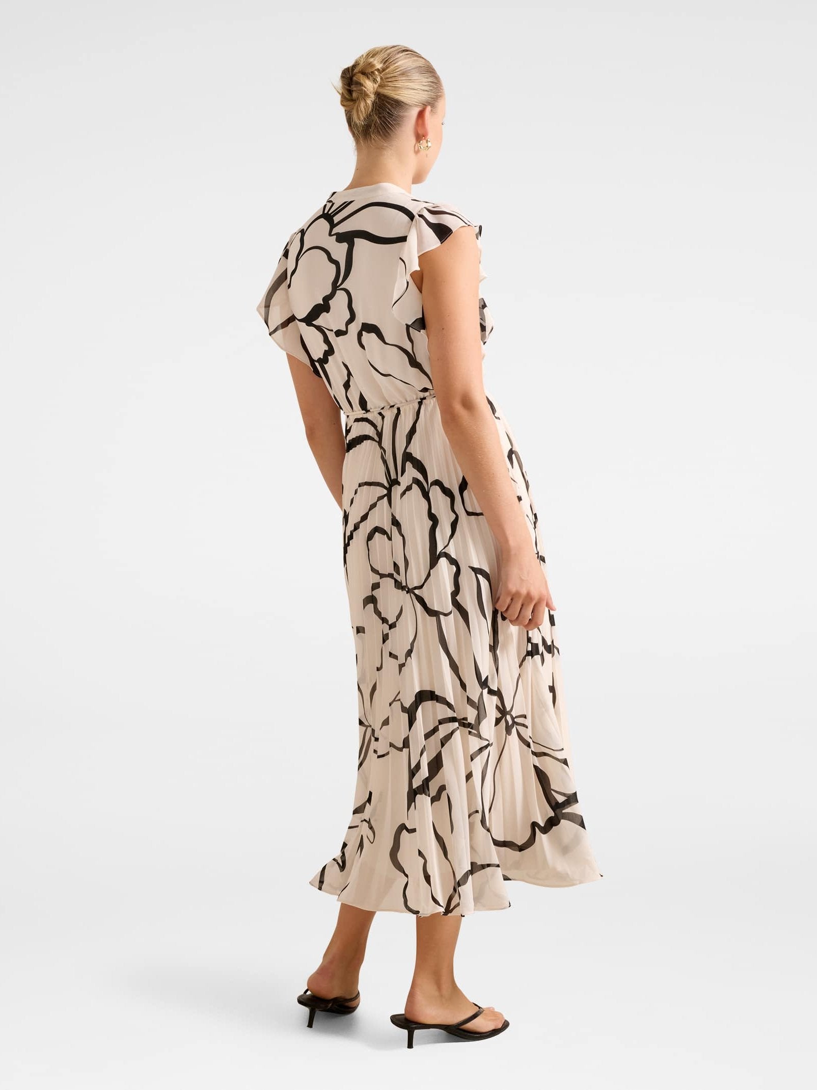  Morgan Pleated Midi Dress