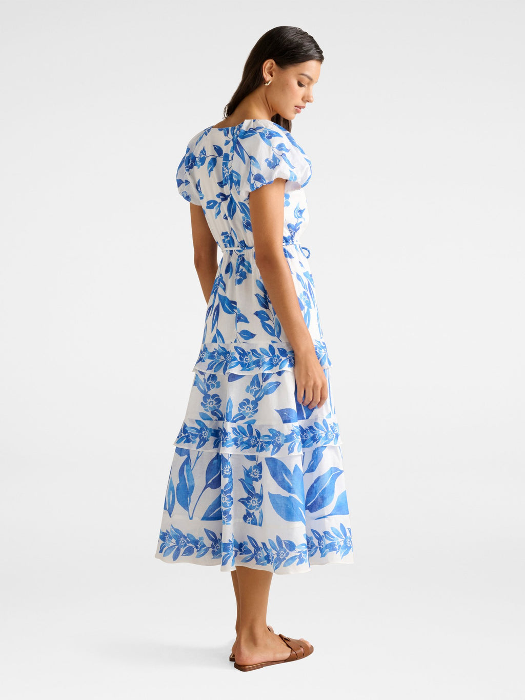  Iris Tiered Ruffle Midi Dress