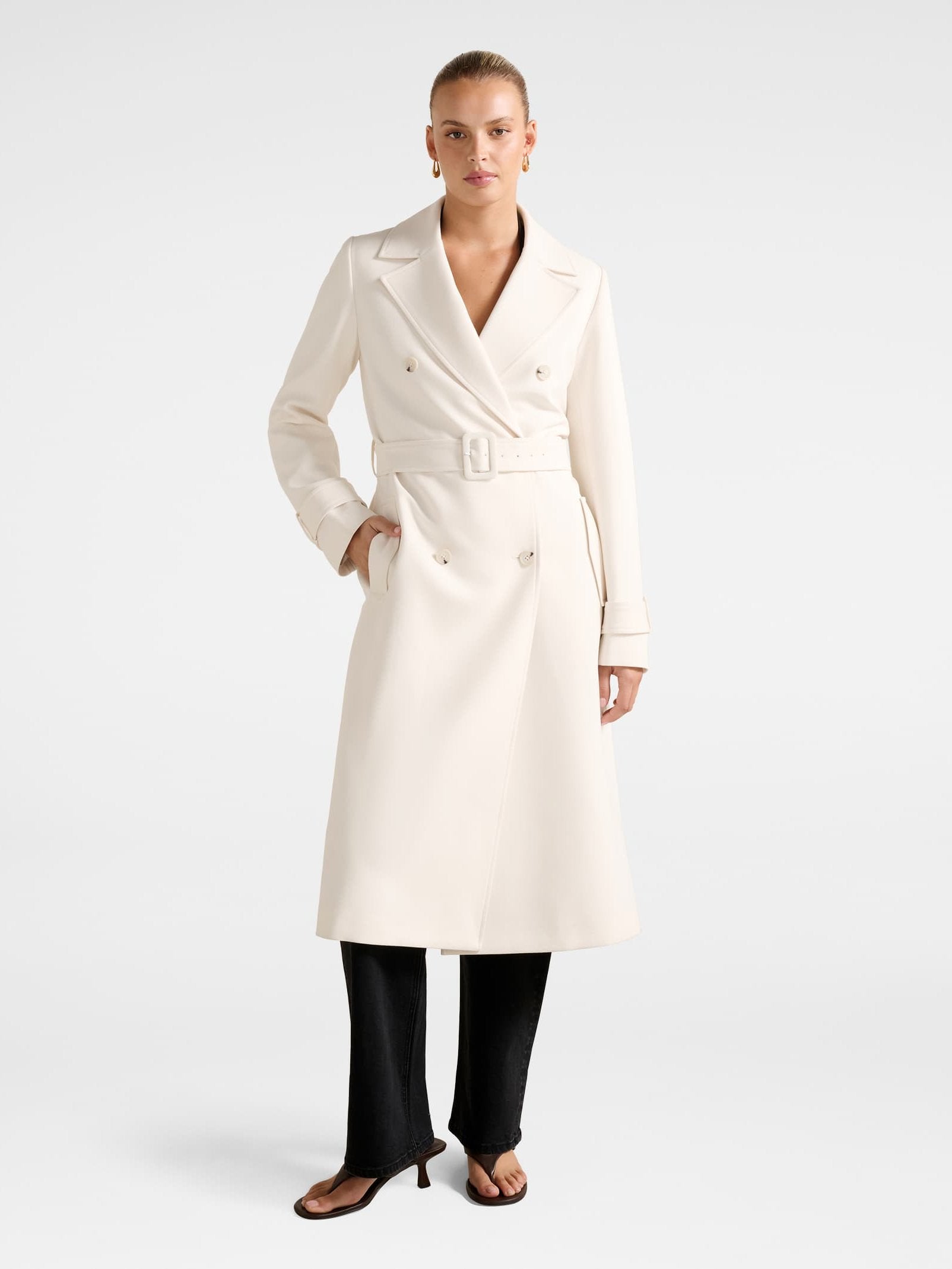 Lydia Crepe Trench