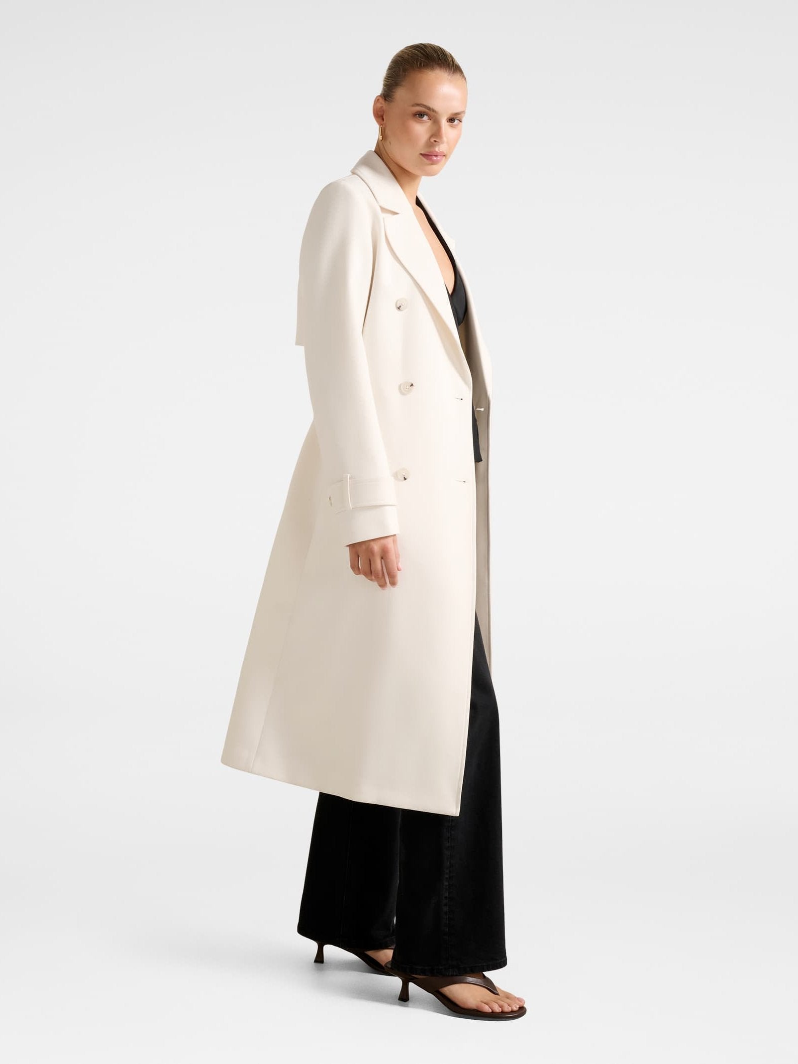 Lydia Crepe Trench