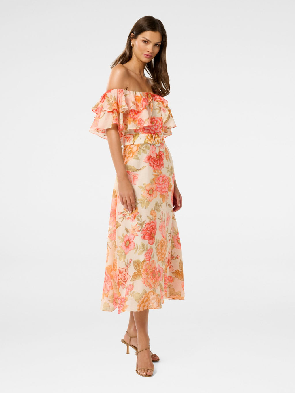  Jemima Ruffle Midi Dress
