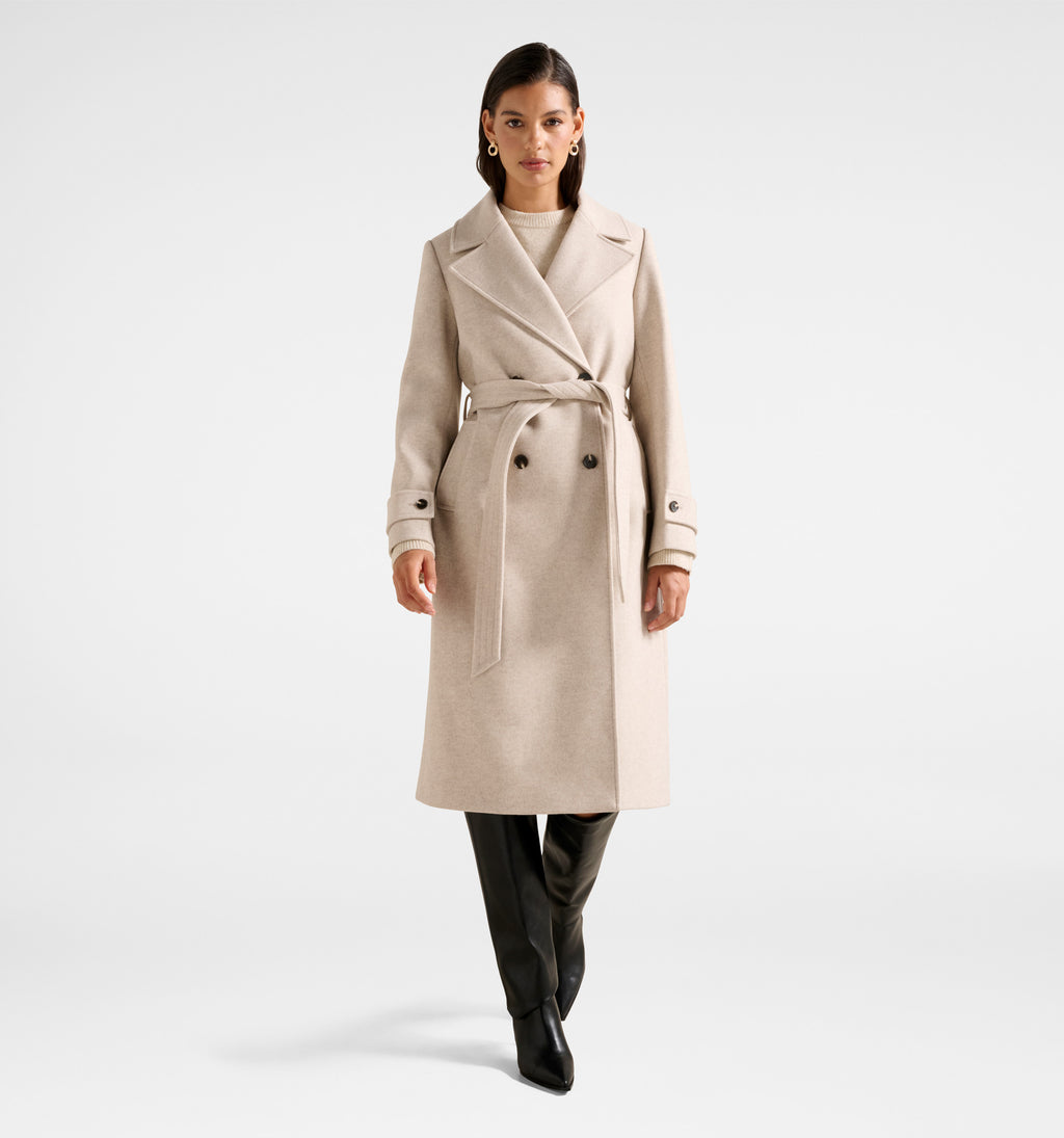 Cara Double Breasted Wrap Coat