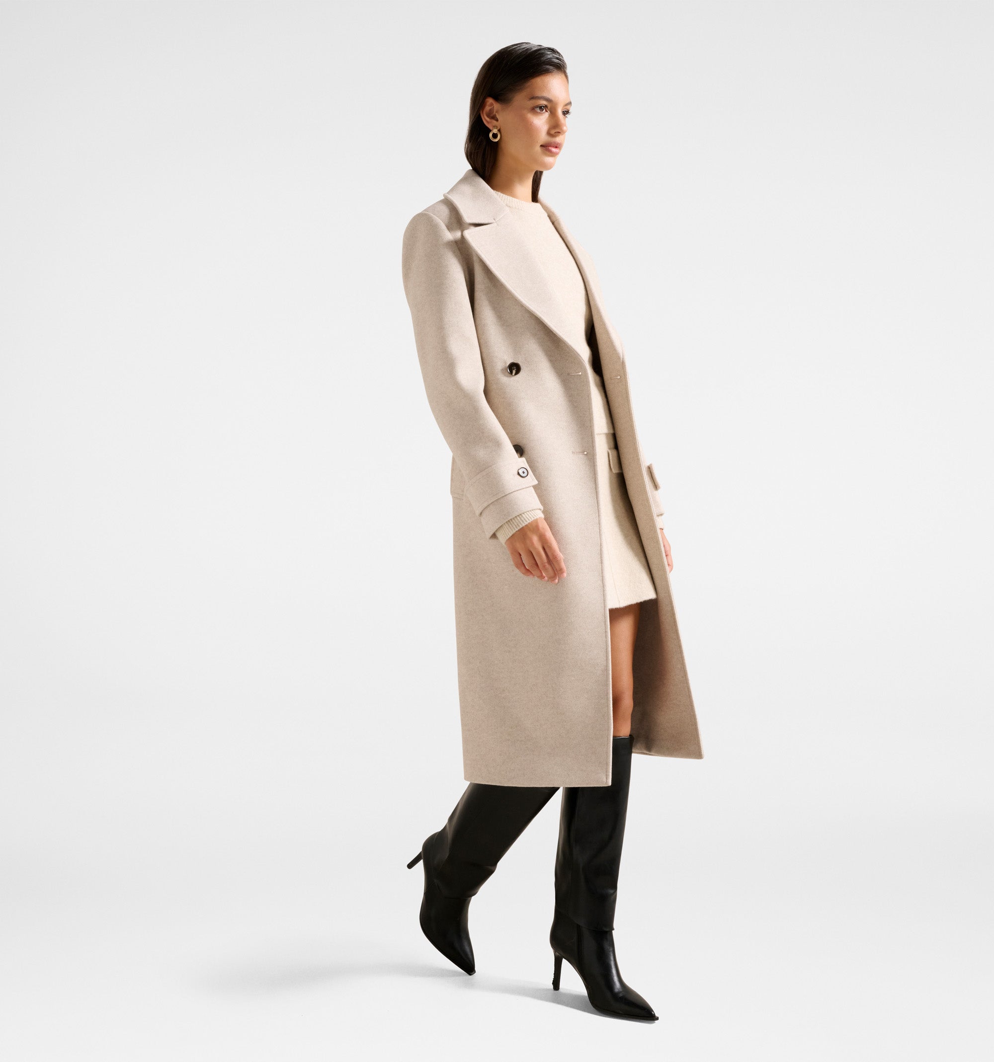 Cara Double Breasted Wrap Coat