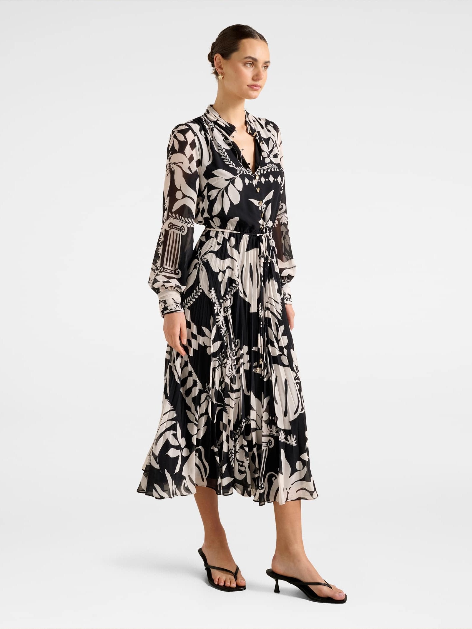  Annabel Button Through Midi Dress
