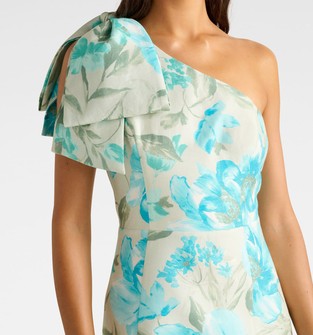 Darcy One Shoulder Bow Mini Dress