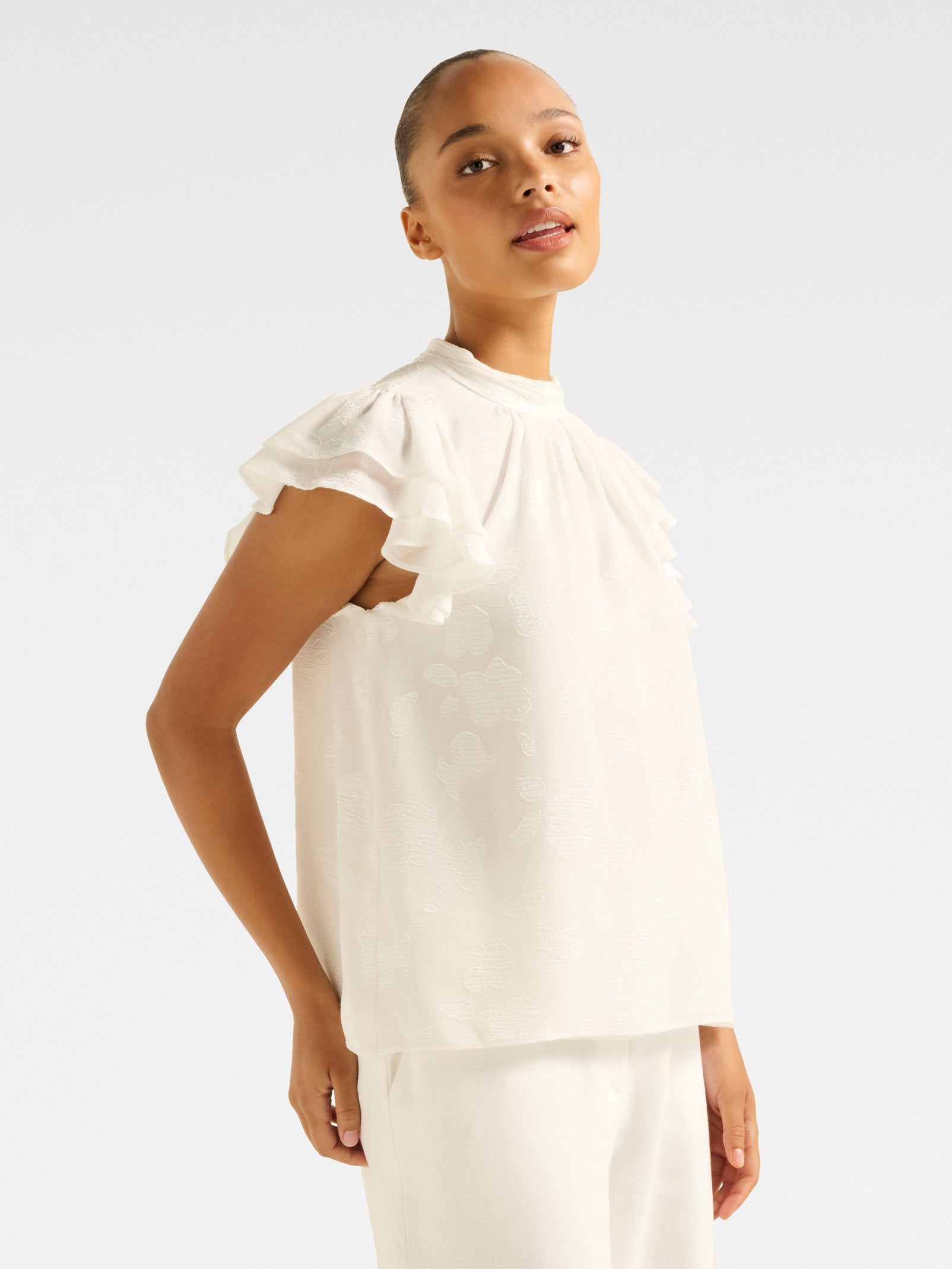  Ines Flutter Sleeve Blouse