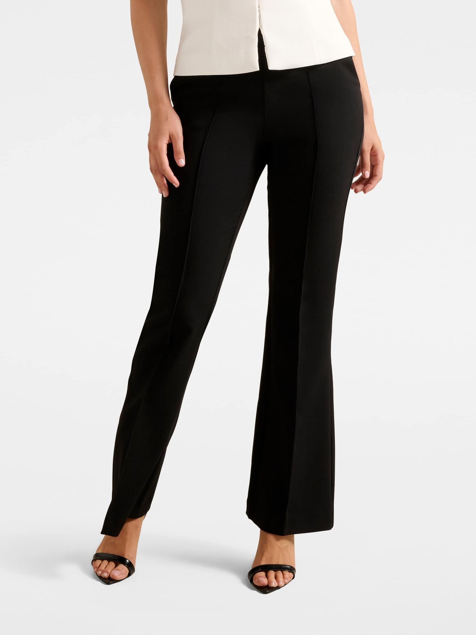 Buy Bethany Pintuck Flare Pant - Black - Online | Forever New