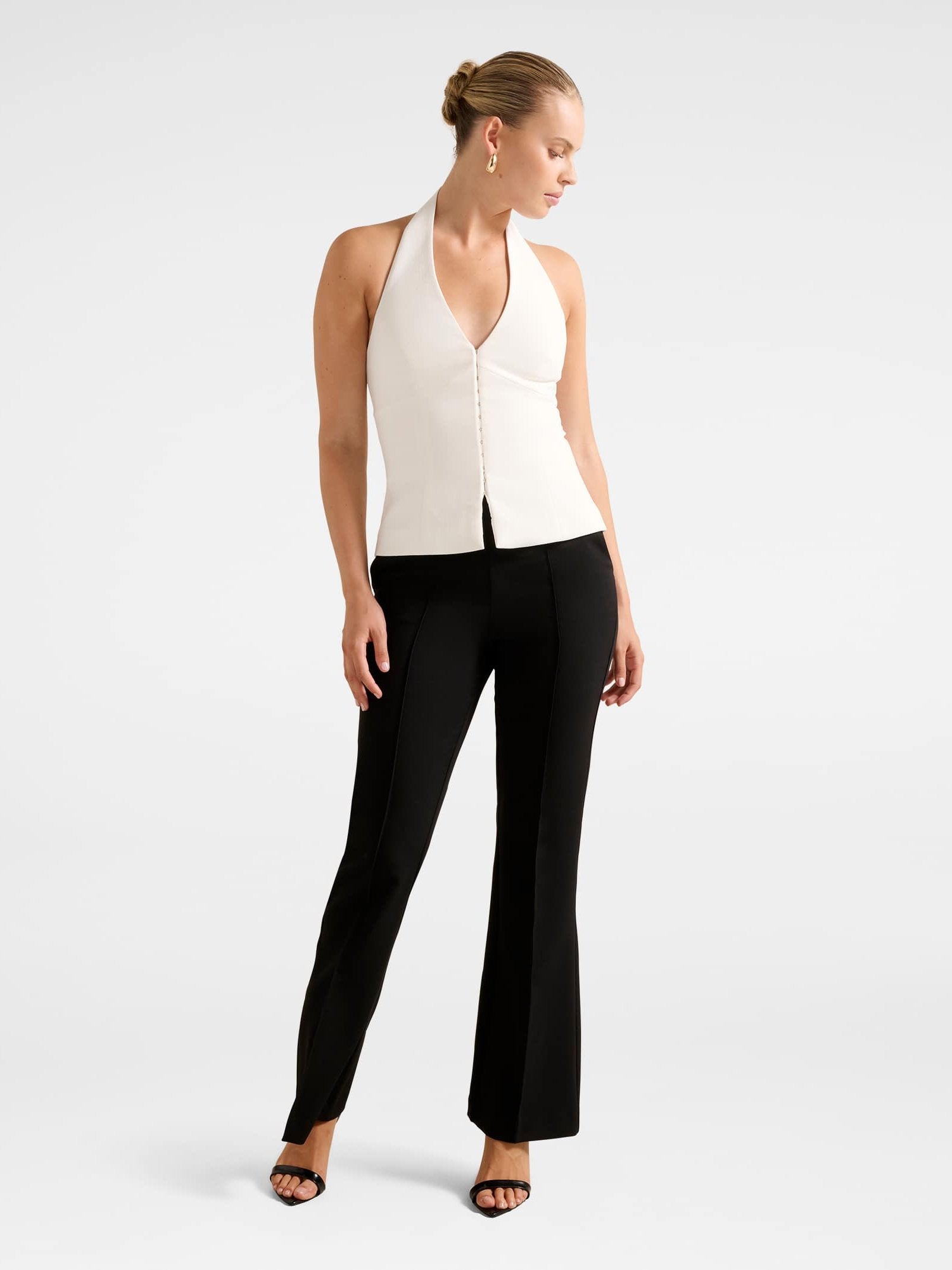  Bethany Pintuck Flare Pant