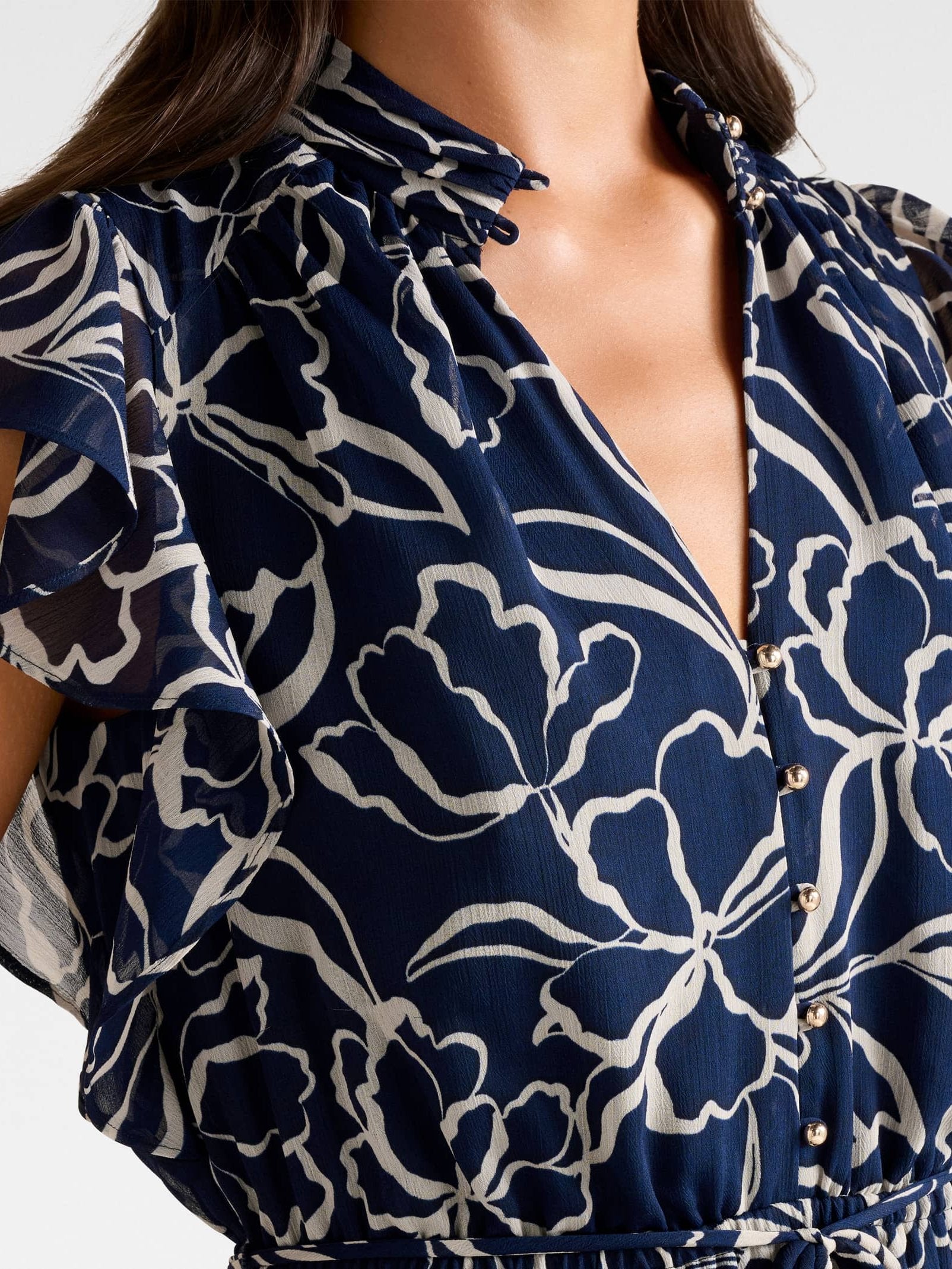  Maxwell Flutter Sleeve Midi Dress