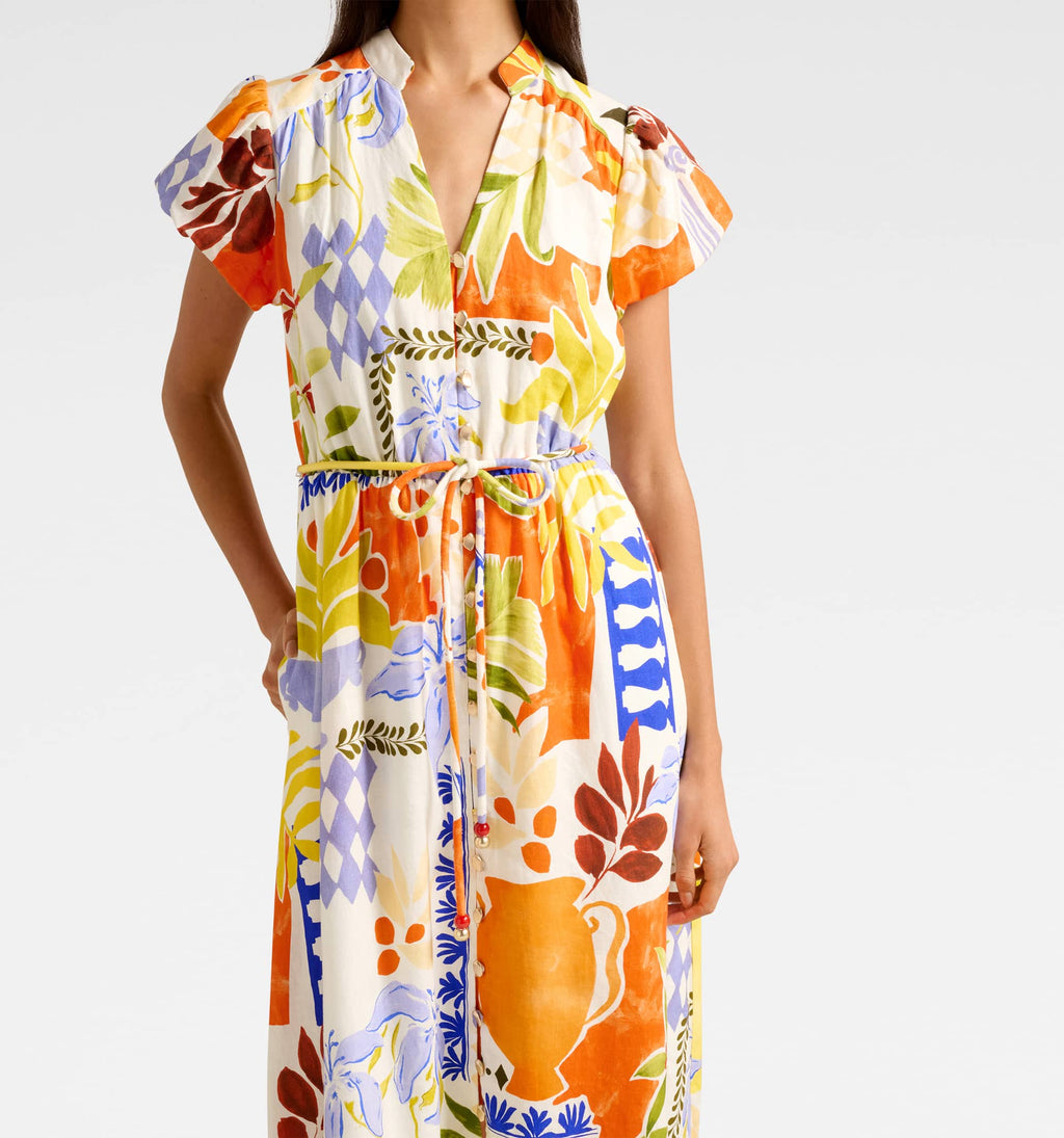 Posie Puff Sleeve Midi Dress