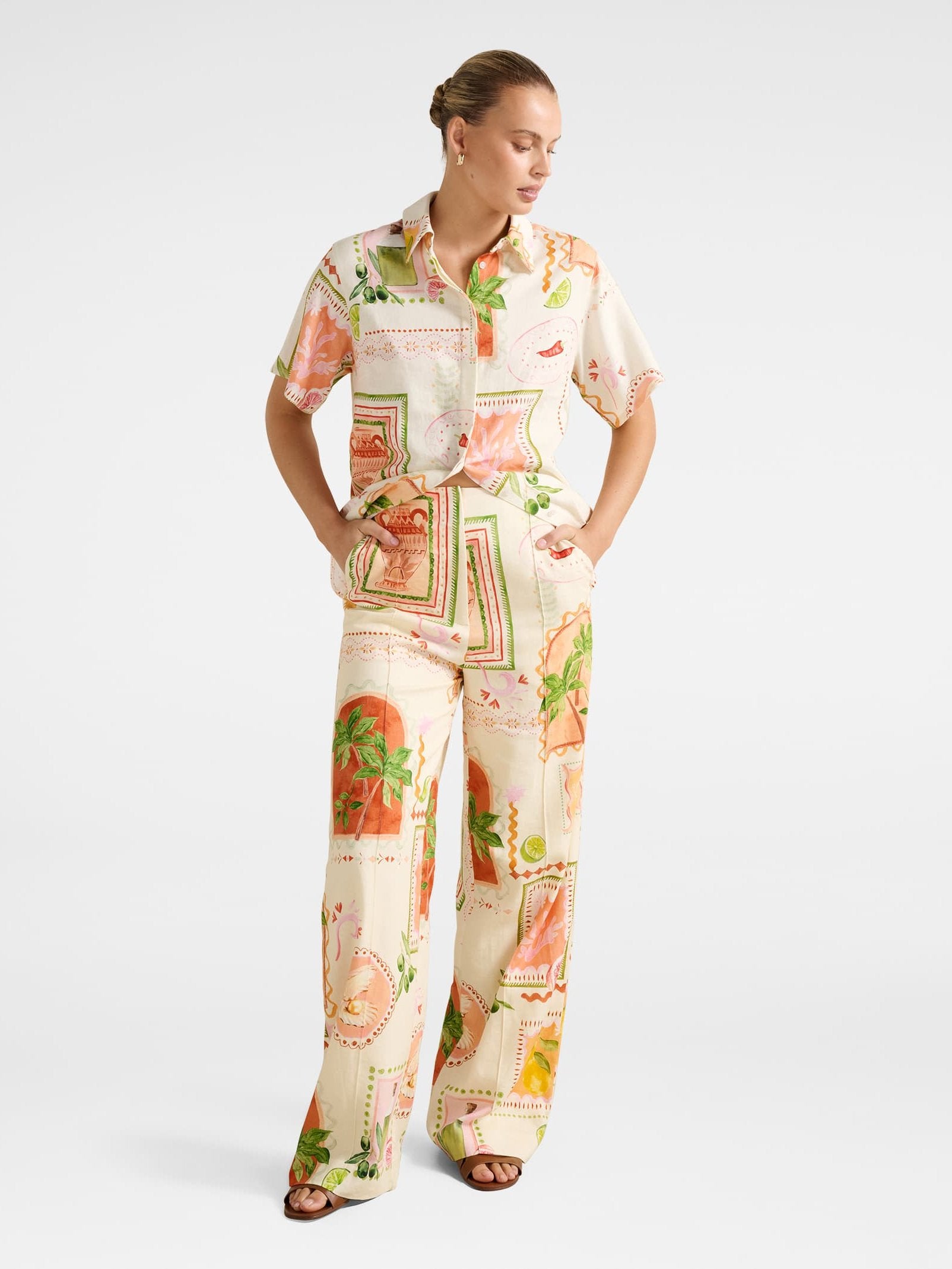  Ola Linen Wide Leg Pant