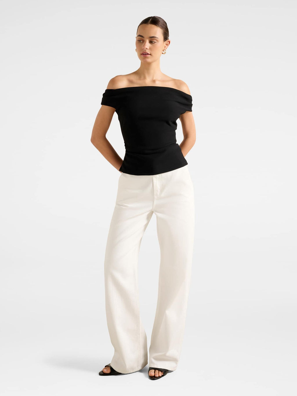  Somer Crepe Bardot Top