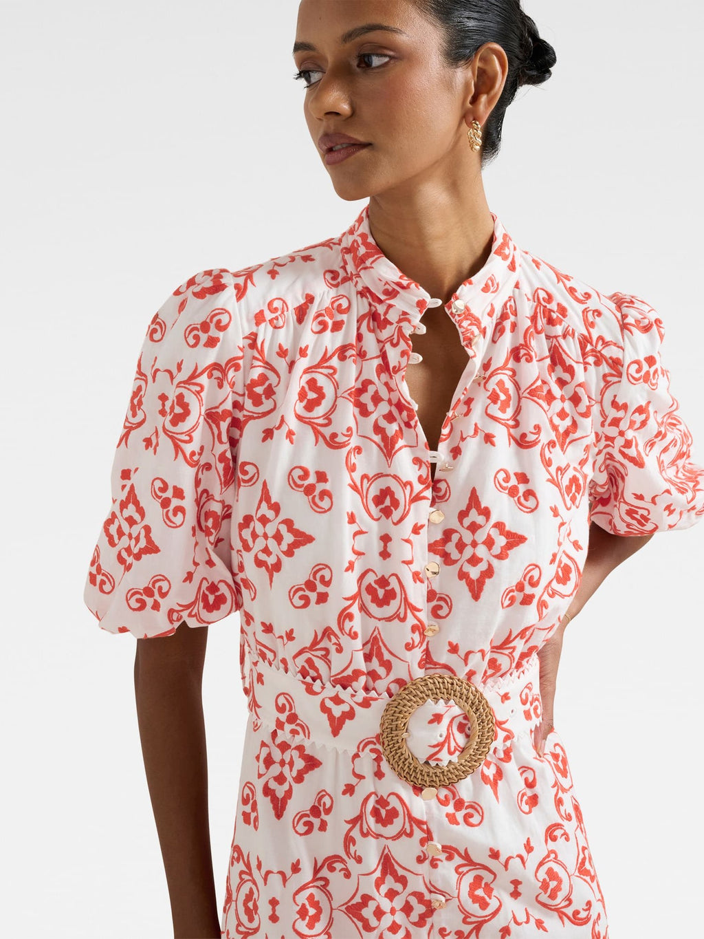  Rhiannon Petite Broderie Midi Dress