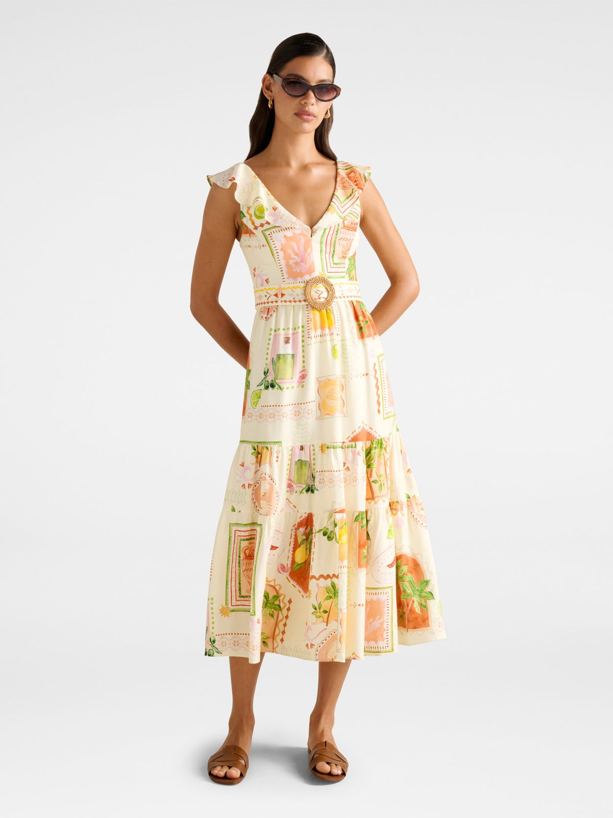 Layne Printed Midi Dress