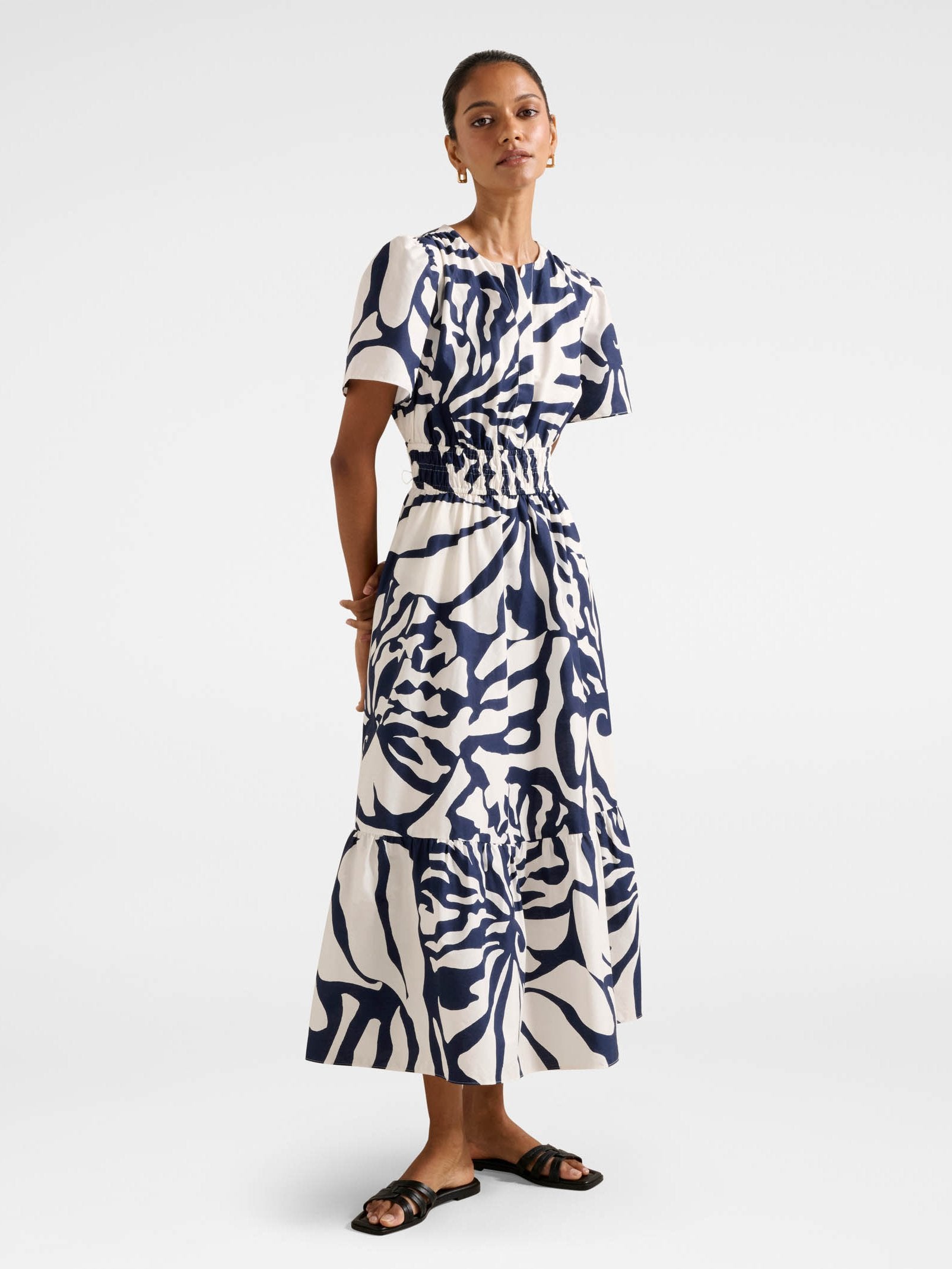  Eleanor Petite Short Sleeve Midi Dress