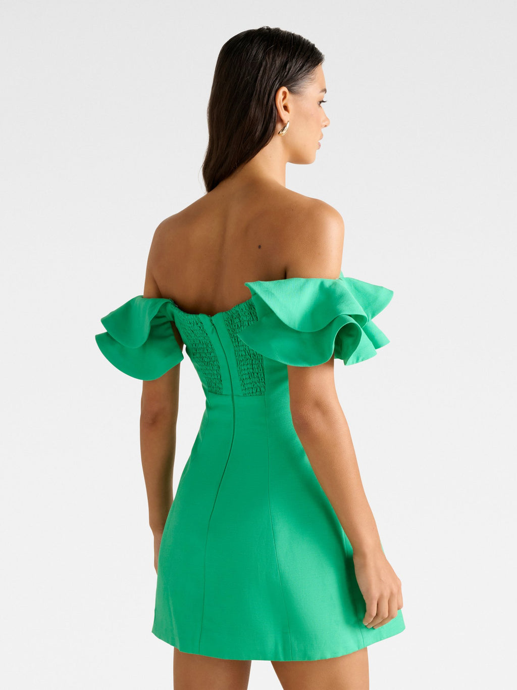 Kenzie Off Shoulder Ruffle Mini Dress