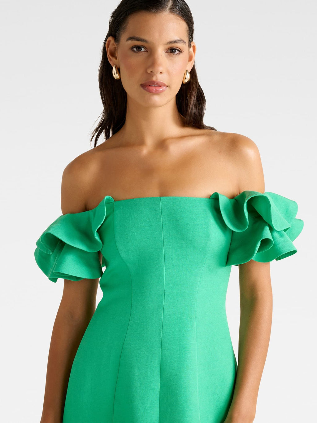  Kenzie Off Shoulder Ruffle Mini Dress