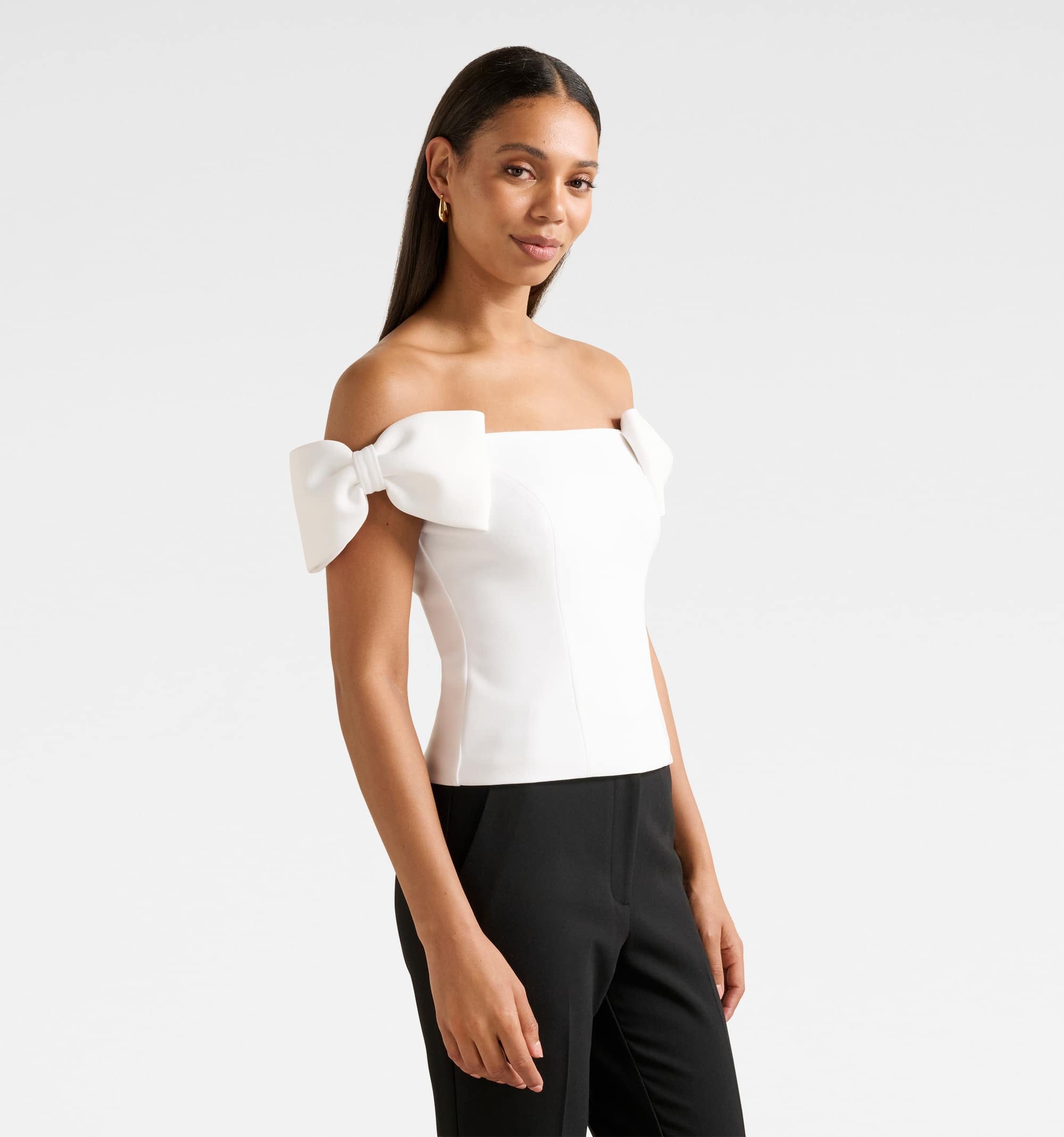 Evelyn Bow Bardot Top