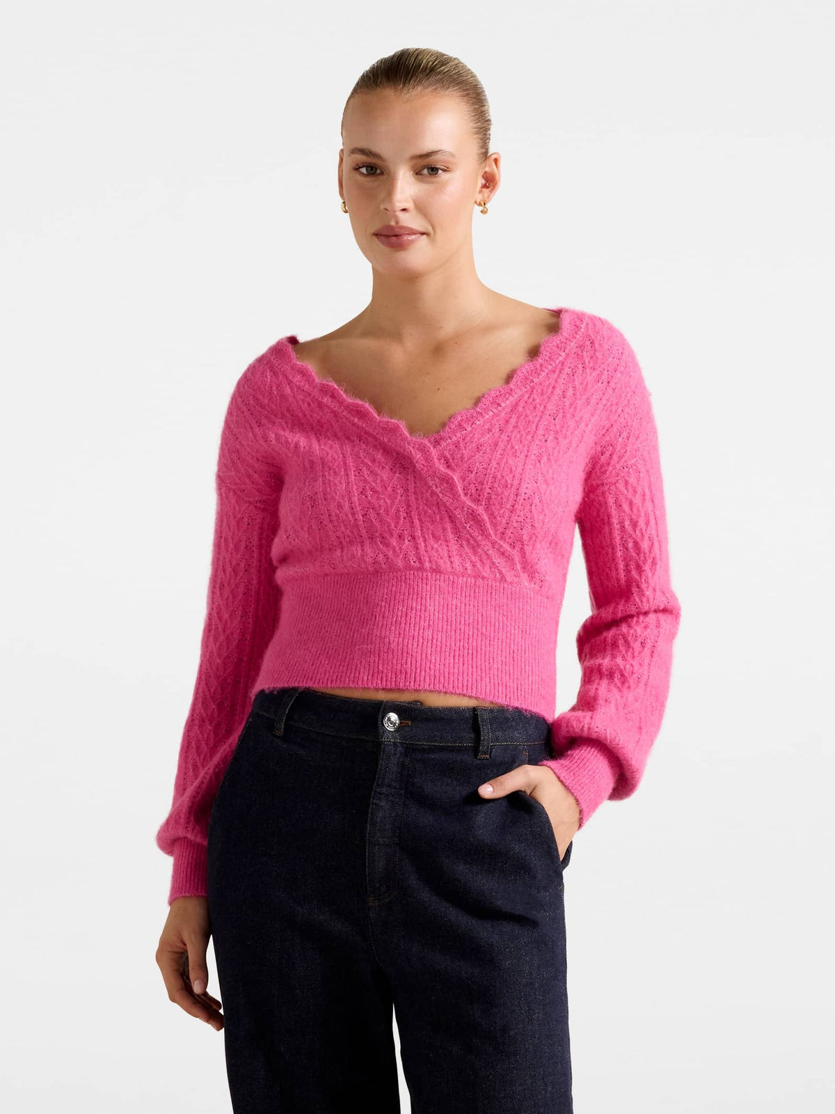 Kylie Stitch Wrap Sweater