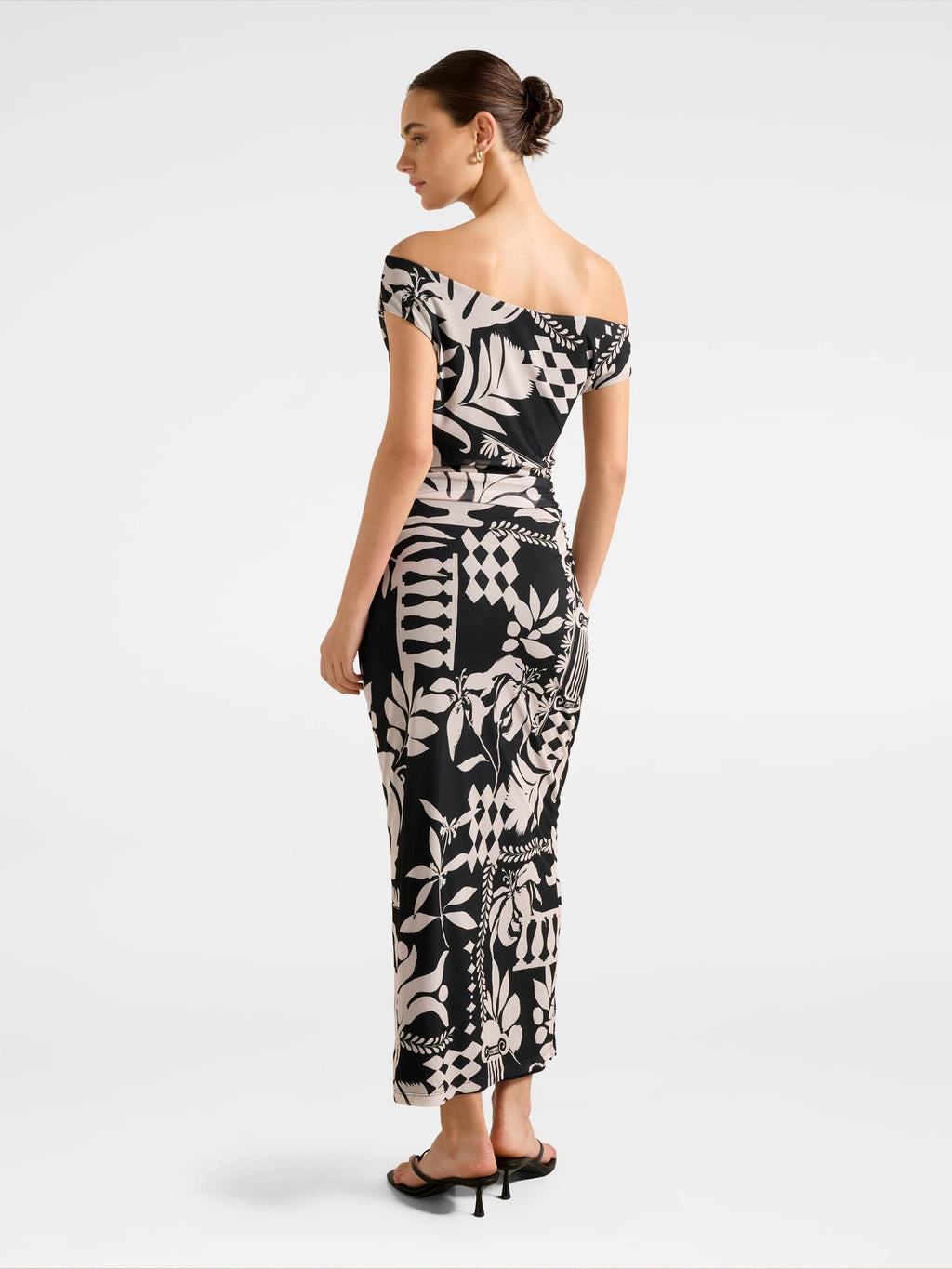  Gisella Tipped Mesh Midi Dress
