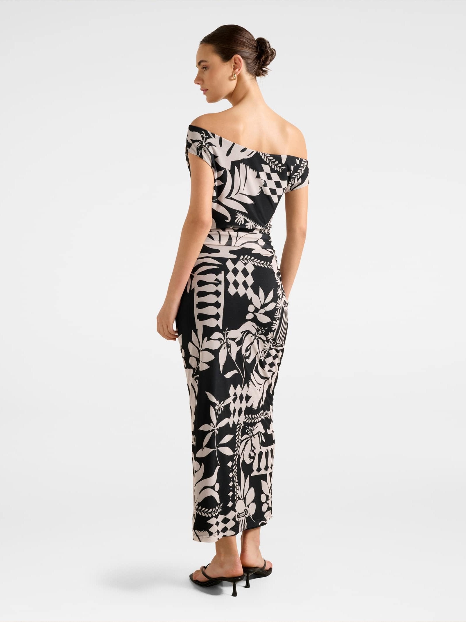 Gisella Tipped Mesh Midi Dress