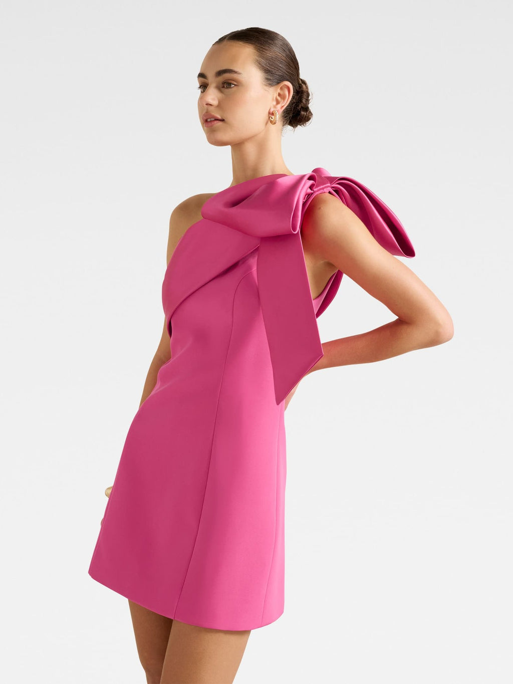  Holly Asym Bow Mini Dress