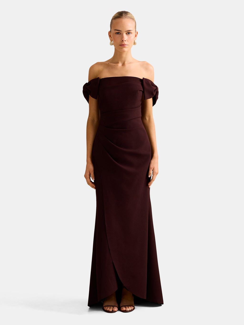 Kalee Bow Wrap Skirt Maxi Dress