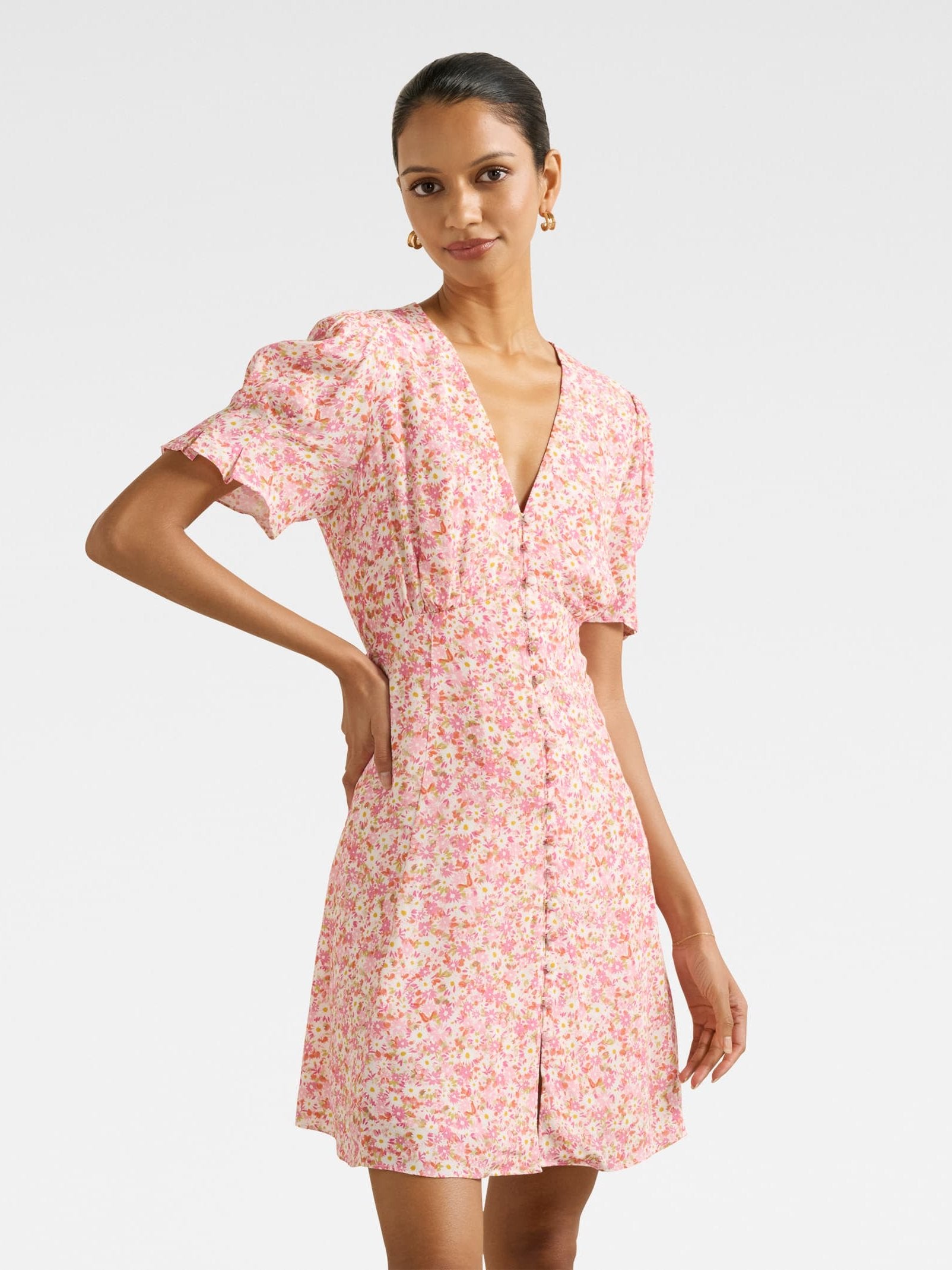  Saffron Petite Printed Sun Dress