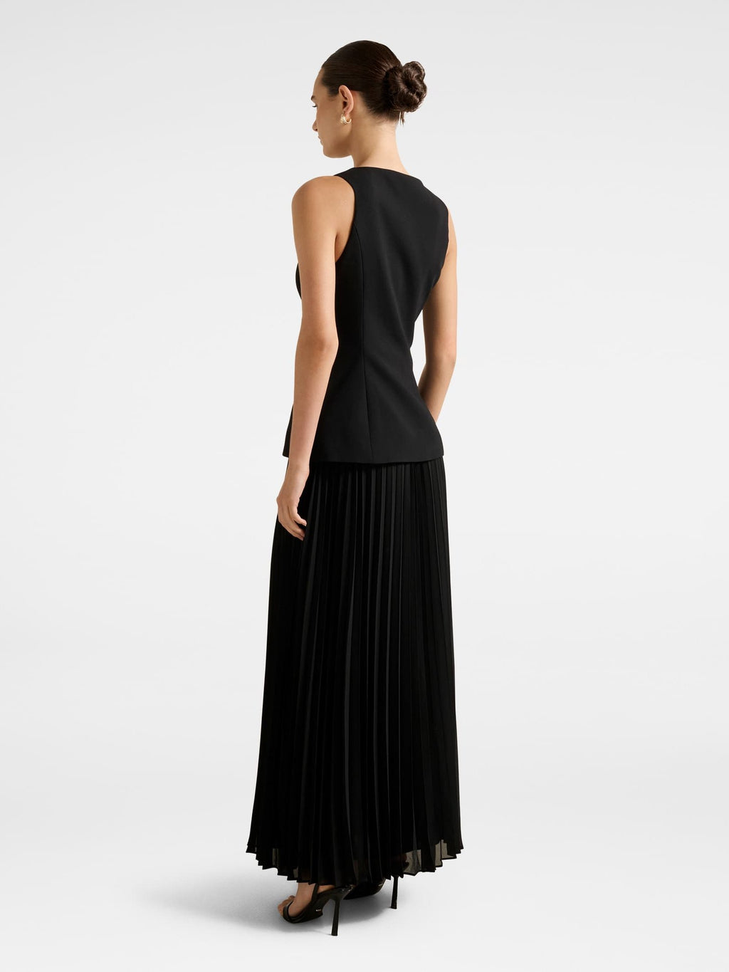 Larissa Pleated Vest Maxi Dress