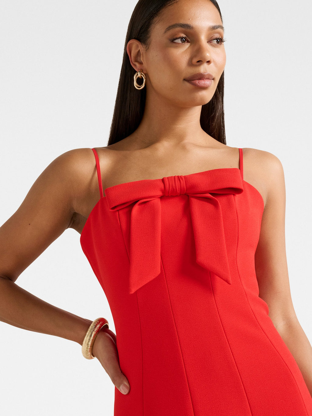 Harlow Bow Front Midi Dress