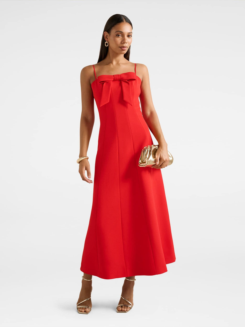Serafina Scallop Edge Midi Dress