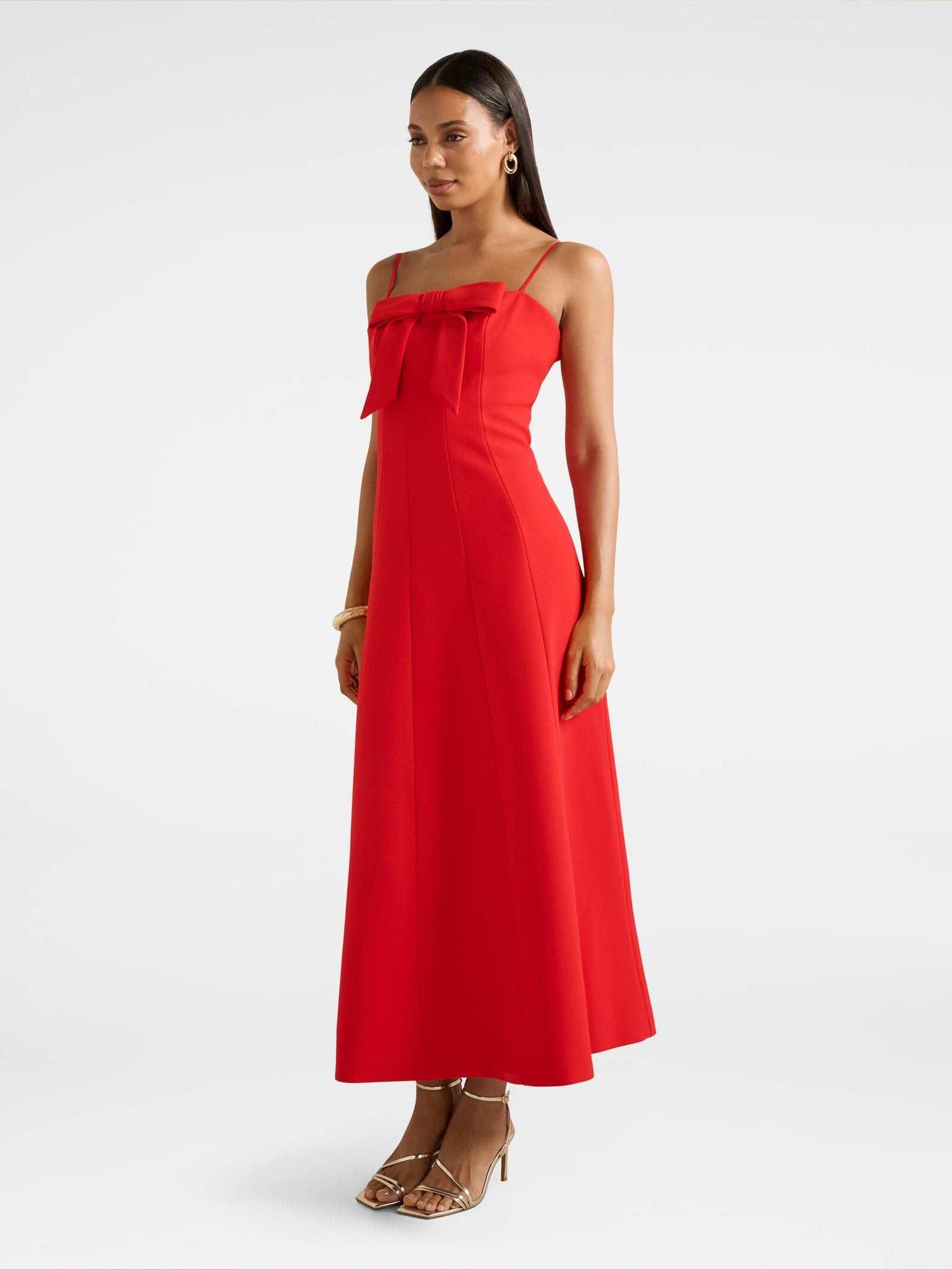 Harlow Bow Front Midi Dress