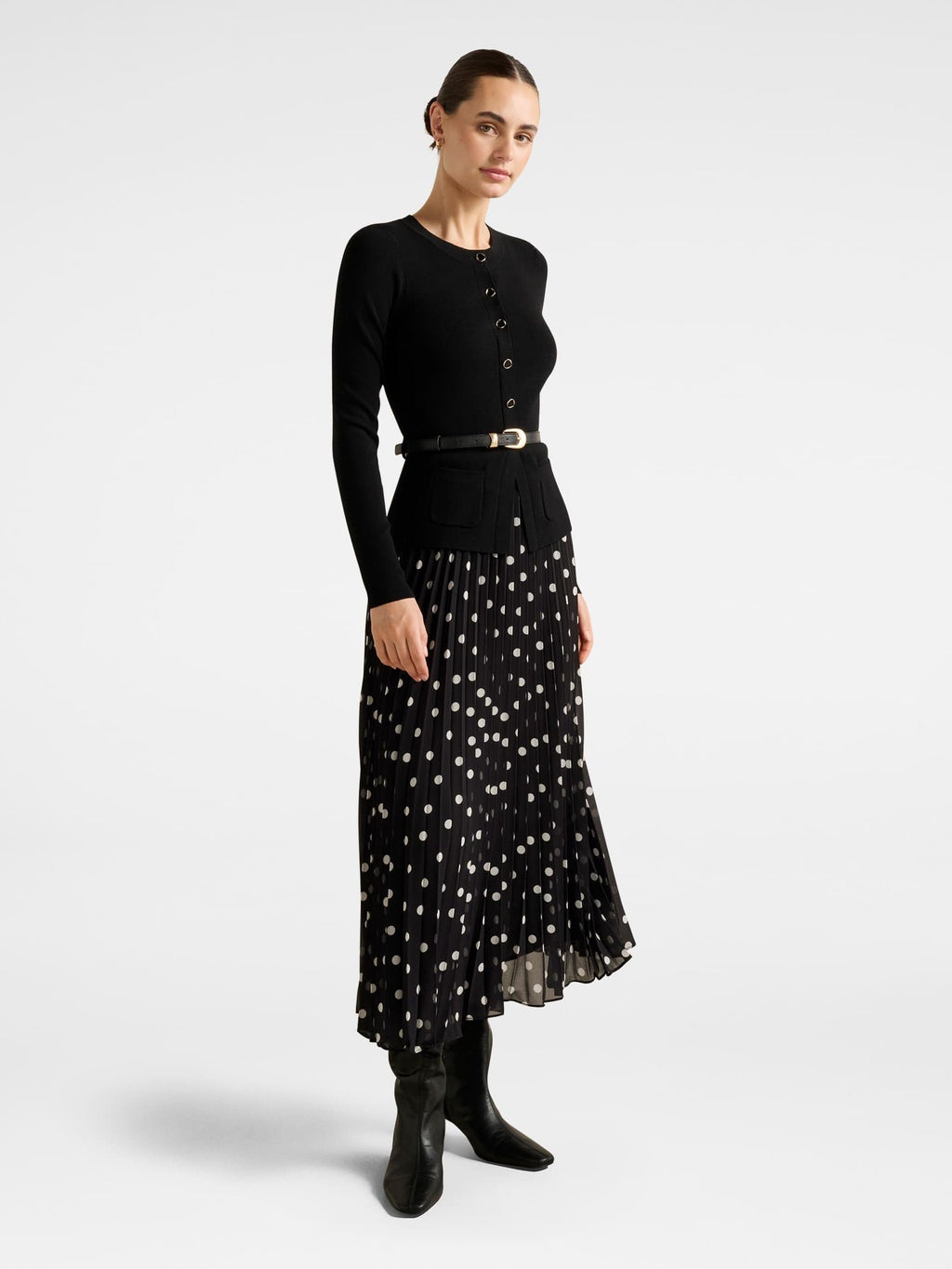 Daphne Waistcoat Knit Midi Dress