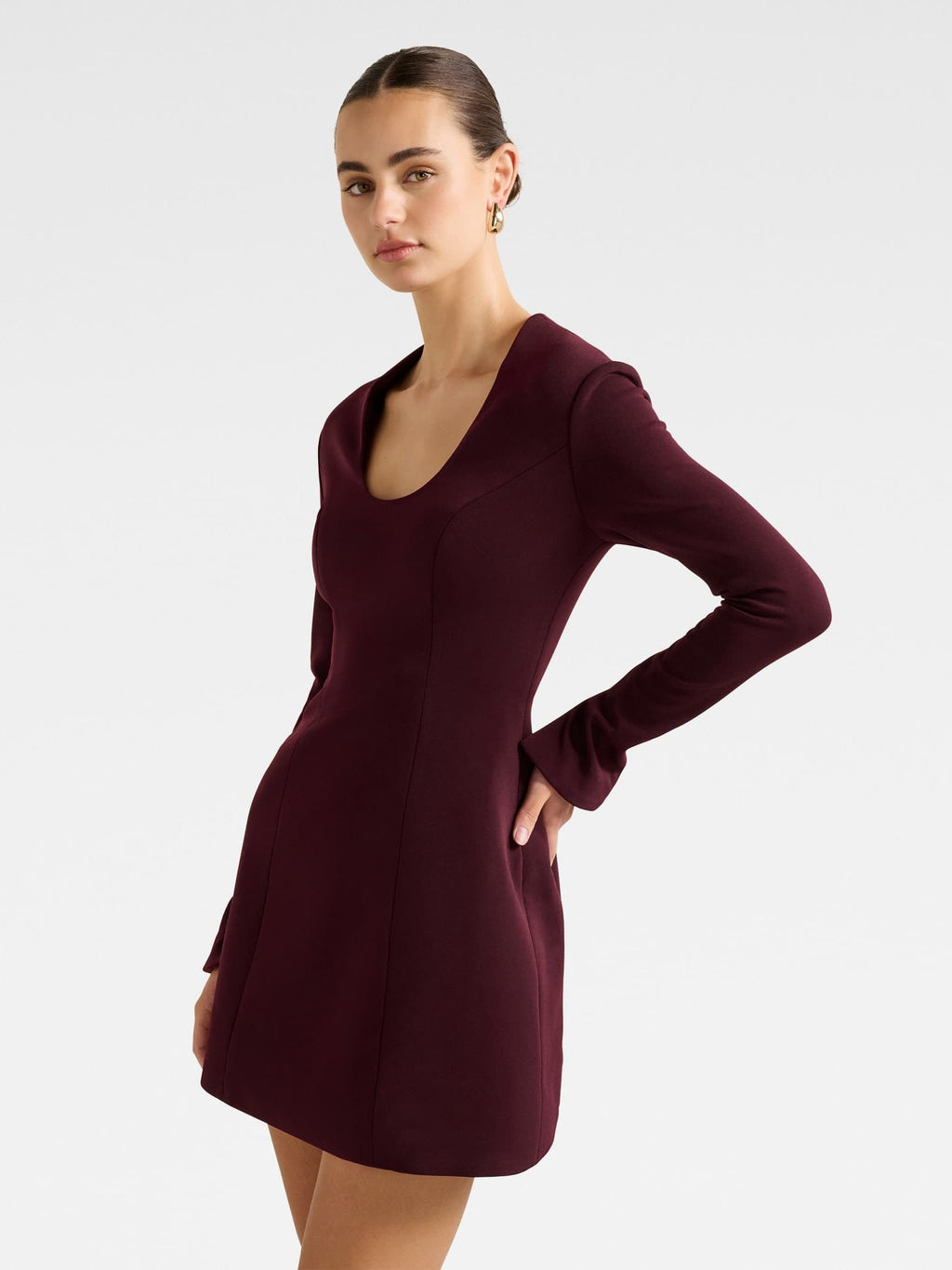 Ruby Long Sleeve Structured Mini Dress