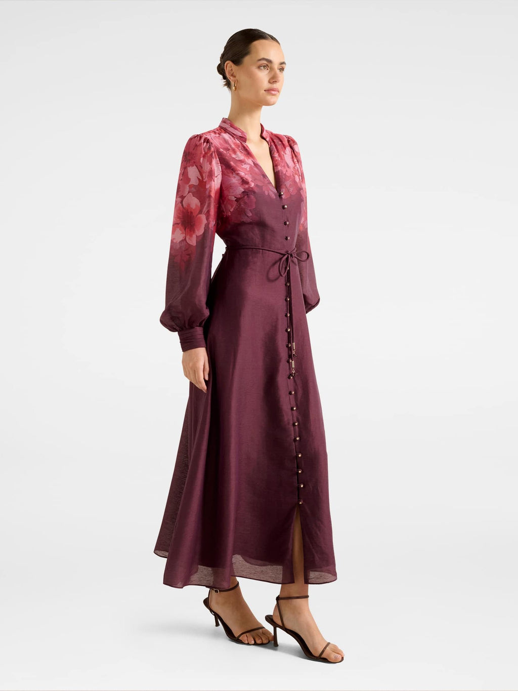 Camilla Long Sleeve Printed Midi Dress