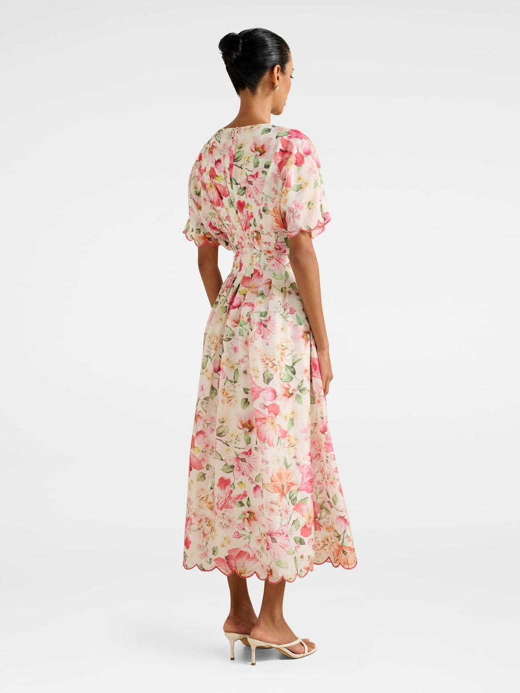  Eve Petite Scallop Trim Midi Dress