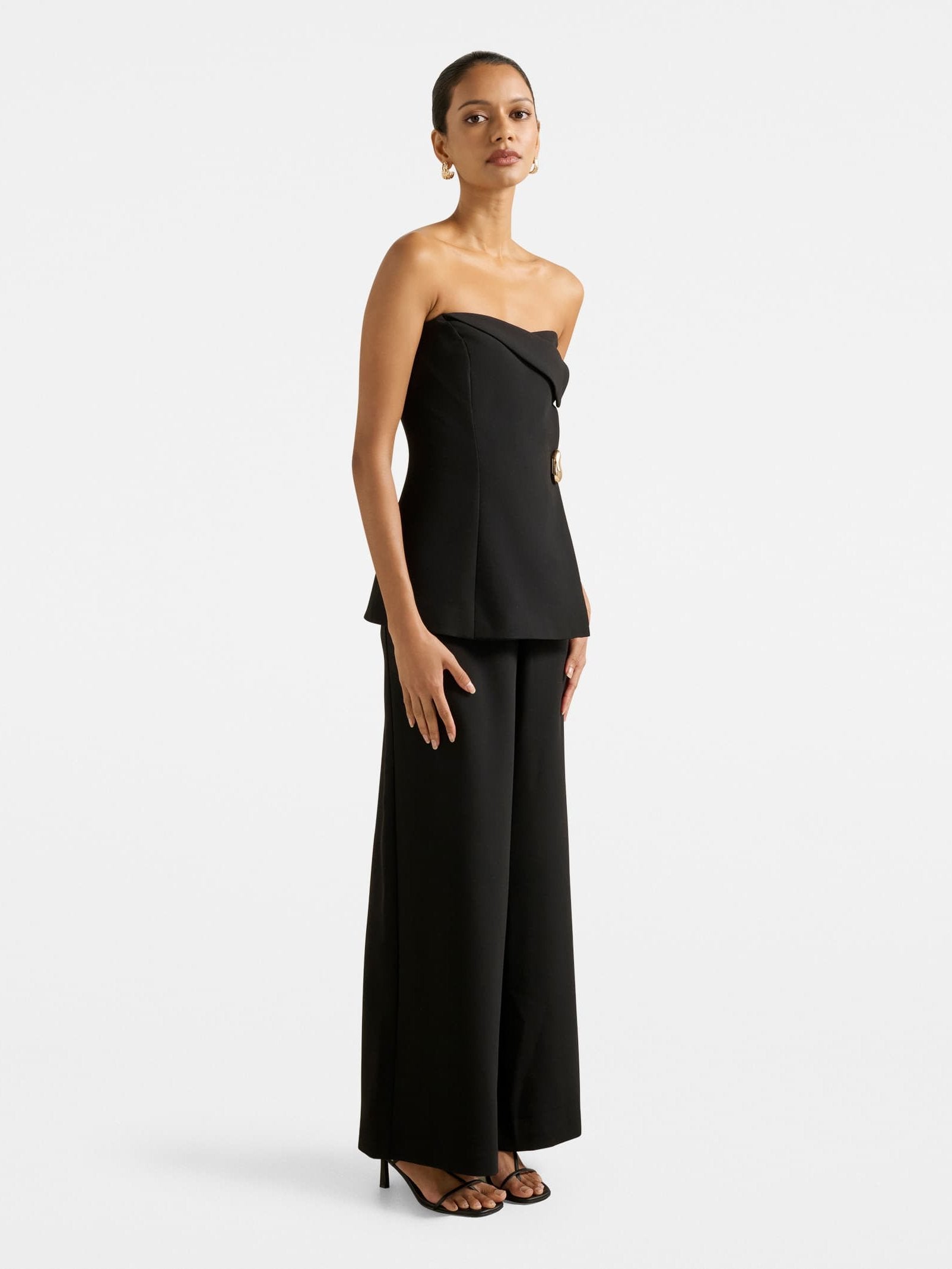 Joanna Petite Strapless Jumpsuit