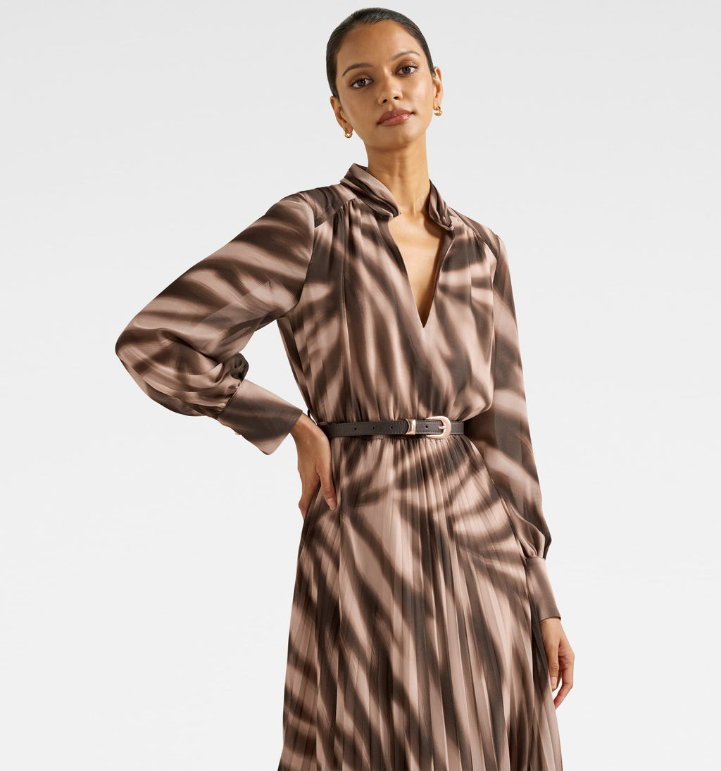 Skyla Petite Pleated Midi Dress