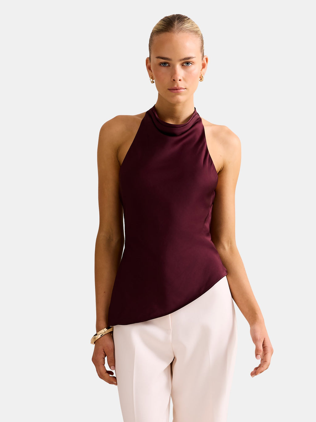 Skyler Halter Satin Top
