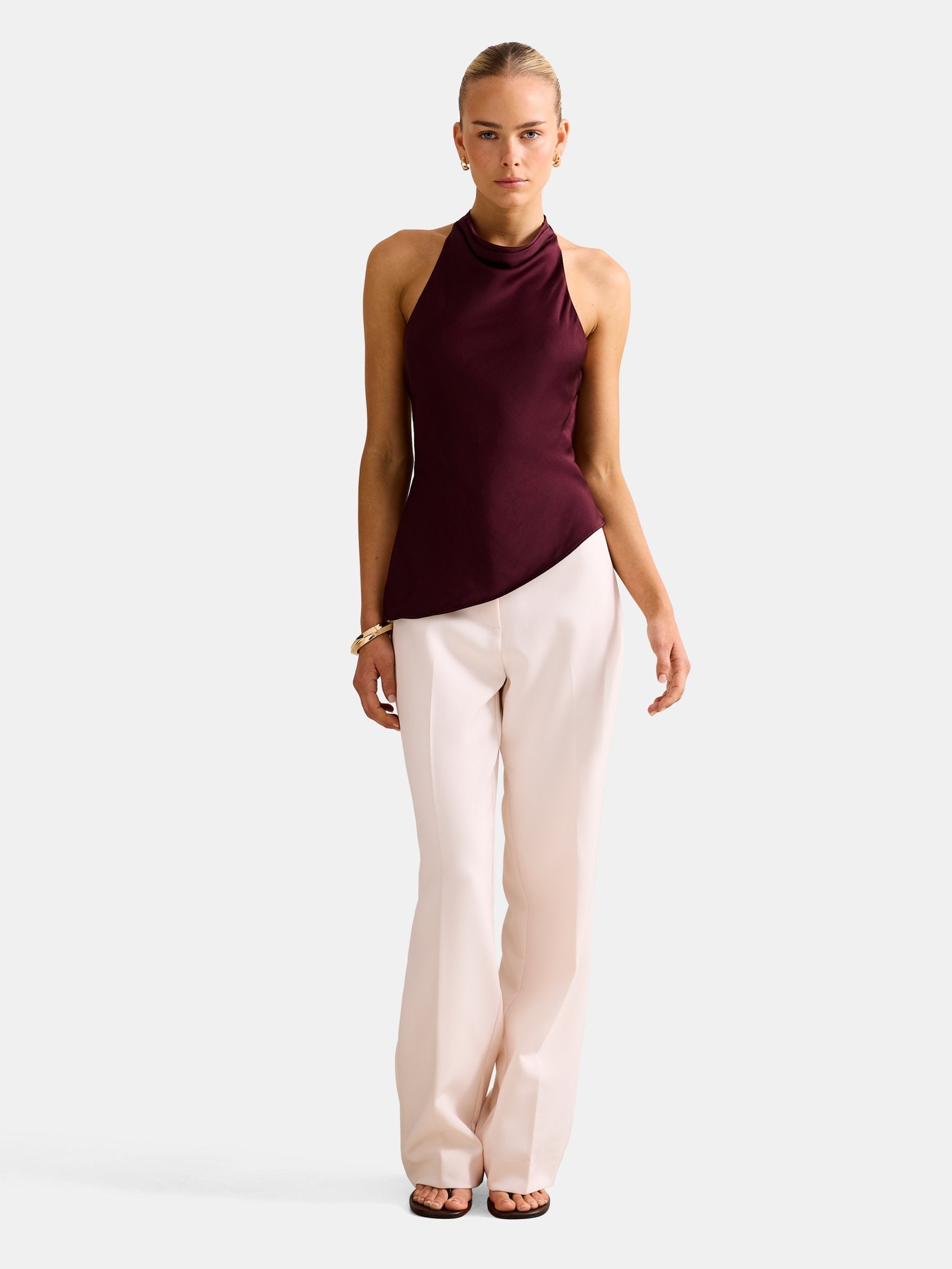 Skyler Halter Satin Top