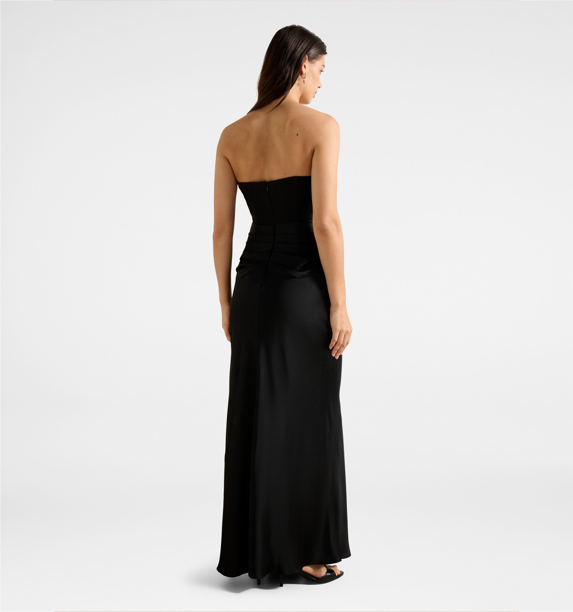 Isra Drape Strapless Maxi Dress