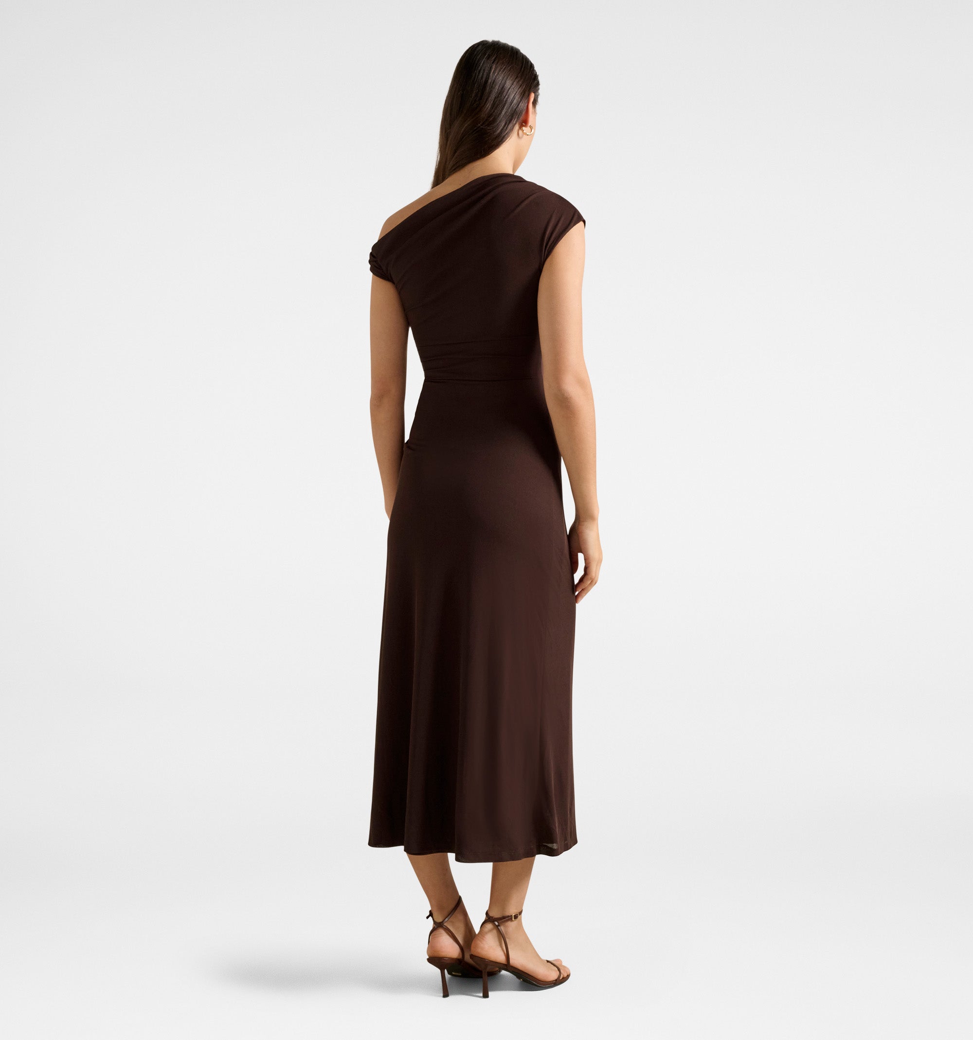 Paris Draped Mesh Midi Dress