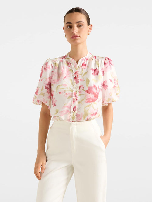 Becca Scalloped Blouse