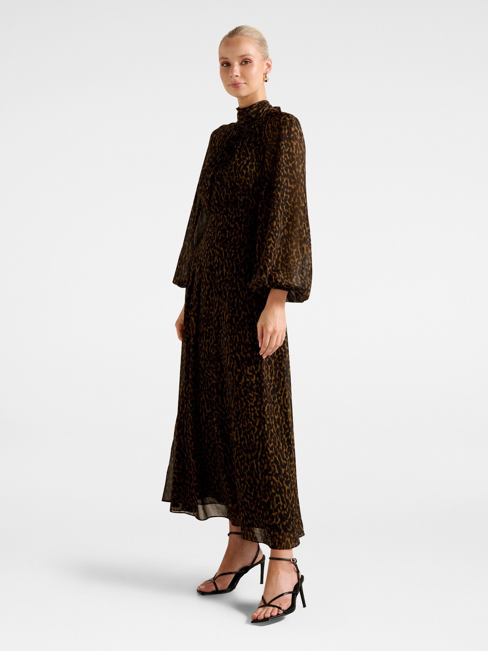 Janelle Printed Raglan Maxi Dress