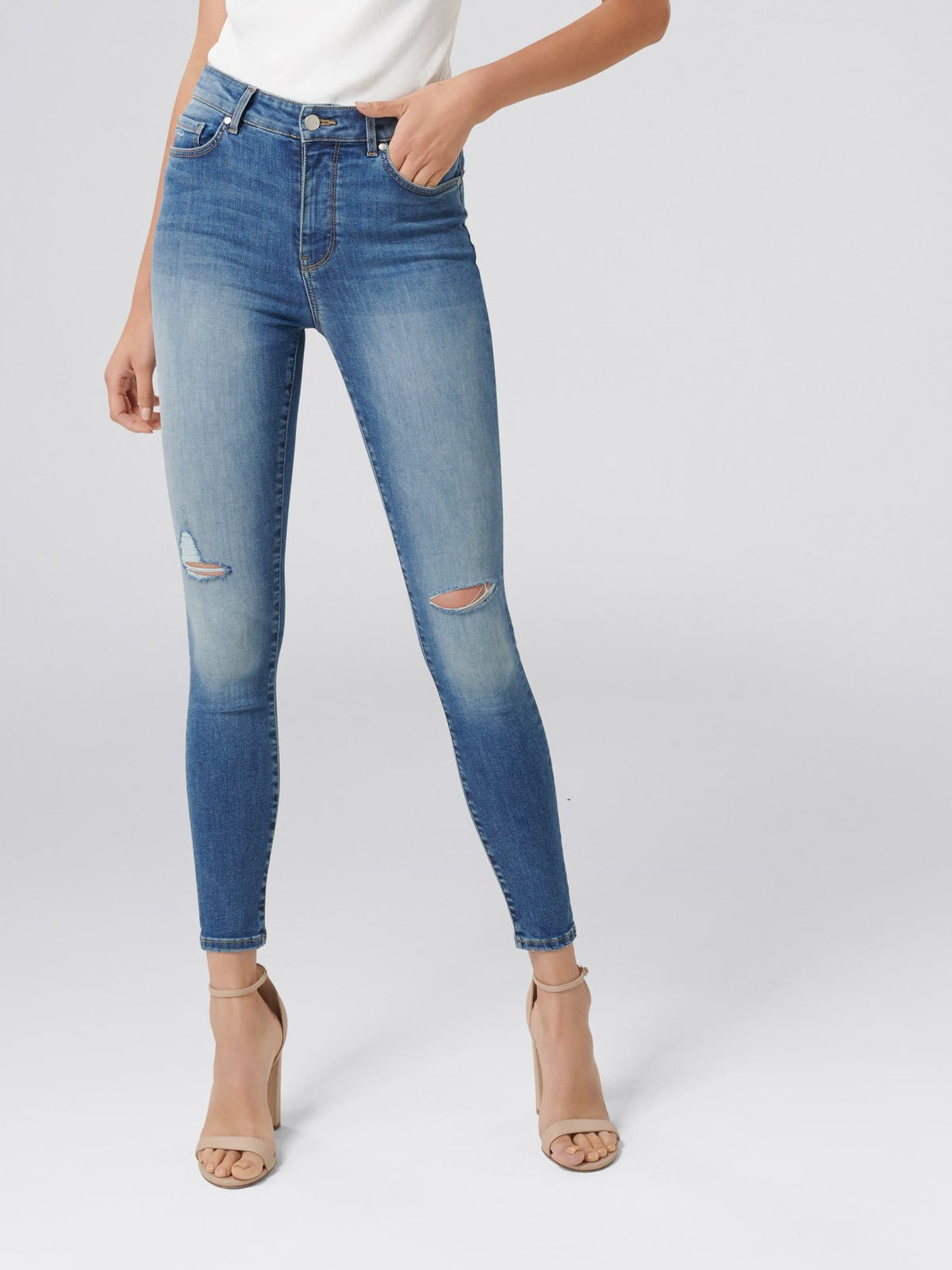 Zoe Mid Rise Ankle Grazer Jean
