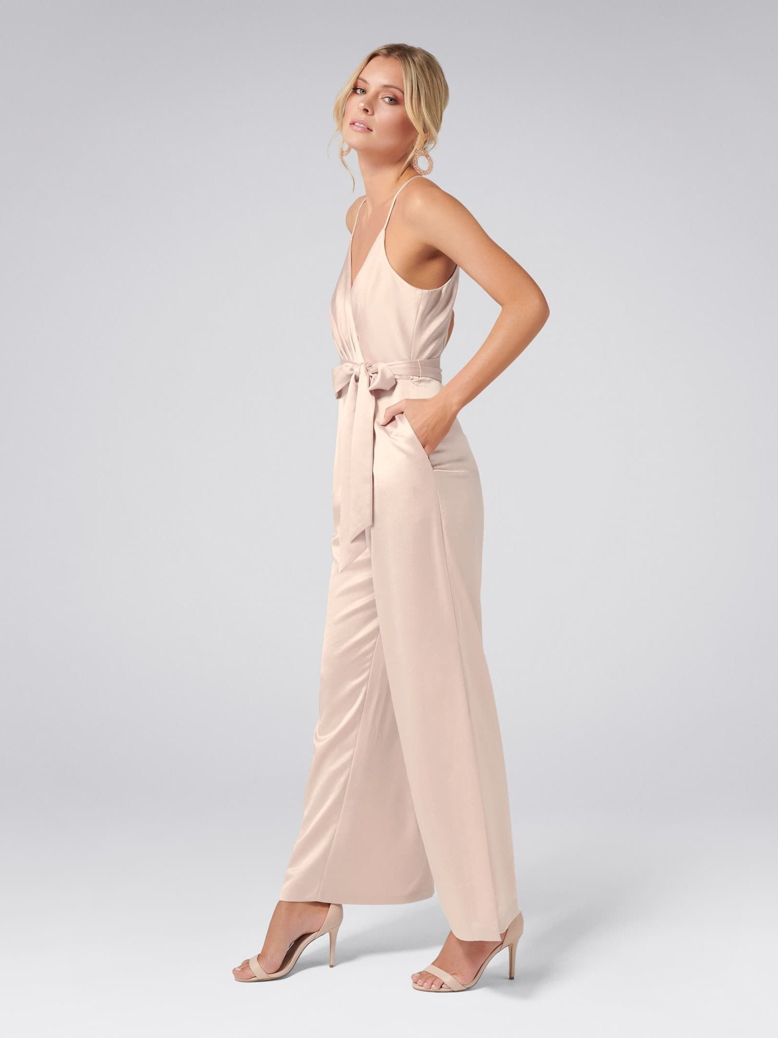 Maddison Satin Wrap Jumpsuit