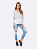 Woven Hem Top