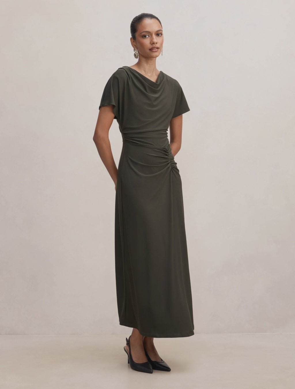 Tahnee Petite Ruched Waist Midi
