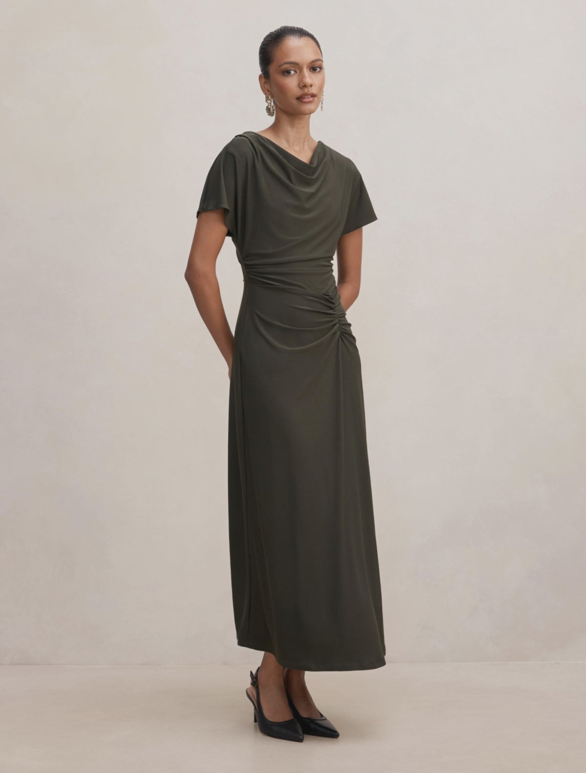 Tahnee Petite Ruched Waist Midi